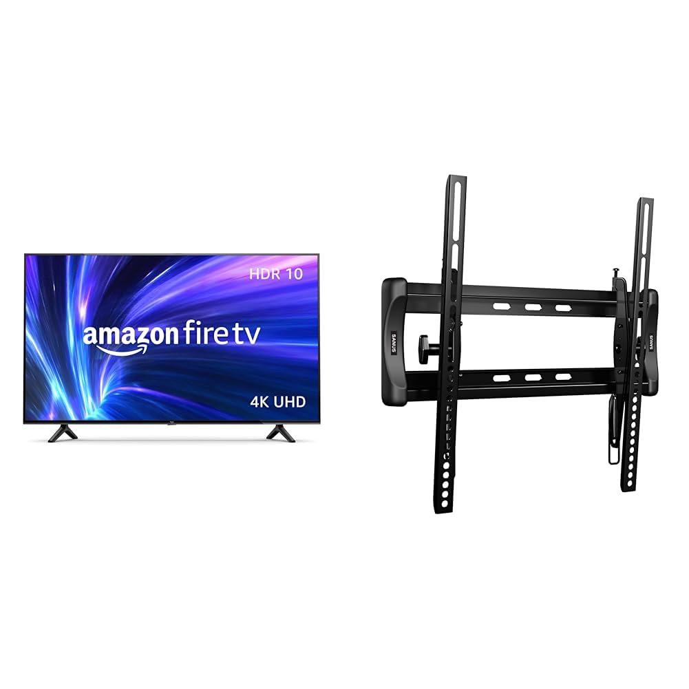 FIRE TV BUNDLE: Amazon Fire TV 55" 4-Series 4K UHD smart TV with Fire TV Alexa Voice Remote & Made for Amazon Universal Tilting TV Wall Mount for 32-55" TVs