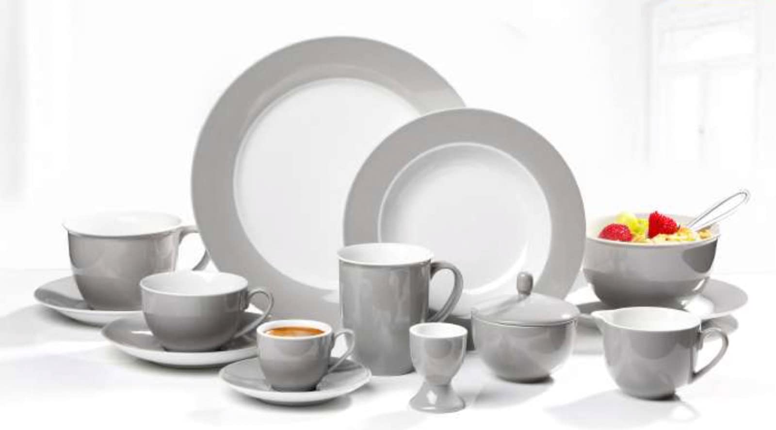 Ritzenhoff & Breker Venezia Set Da Caffè 12 Pezzi – 6 Tazzine 80 Ml E 6 Piattini – Porcellana Con Rilievo Ciottoli - 4