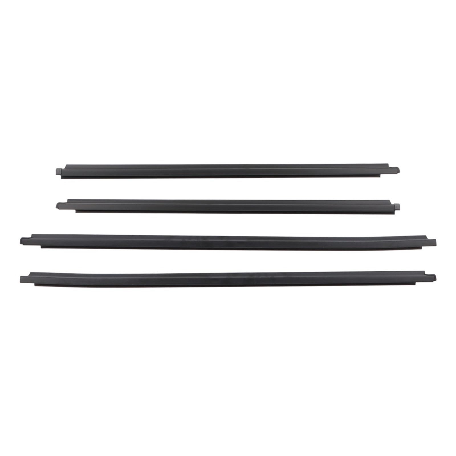 Watjcse 4Pcs Car Window Outer Glass Weatherstrip Compatible With Toyota Fortuner 2004-2015 Side Door Moulding Trim Seal Waterproof Pressure Strip