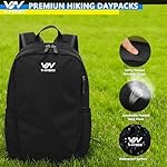 30L Hiking Backpack, Lightweight Travel Camping Backpack- Waterproof Hiking Daypack for Men Women Outdoor Sport Laptop Backpack -Black - Image 3