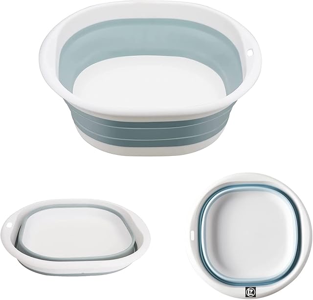 Square Folding Hand Wash Basin,Collapsible Washing Up Bowl Portable Washbasin Multi-Functional Outdoor Travel Water Storage Basin