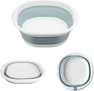 ZatRuiZE Square Folding Hand Wash Basin 4 L Collapsible Washing Up Bowl Portable Washbasin Multi-Functional Outdoor Travel Water Storage Basin