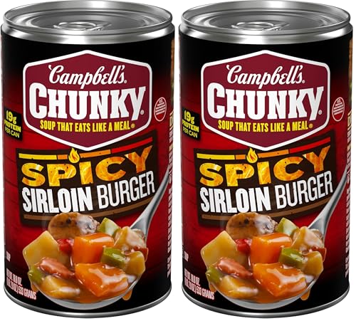 Campbell's Chunky Soup, Spicy Sirloin Burger Soup, 18.8 Ounce Can (Pack of 2)