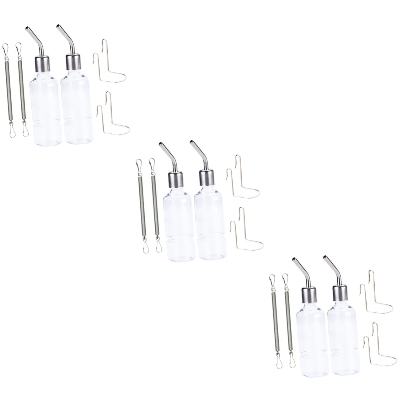 3 Set Di Dispenser Dacqua Portatile Per Porcellini Dindia Bottiglia Per Bevande in Acciaio Inossidabile Sicura E Facile Da Usare 2 Pezzi * 3
