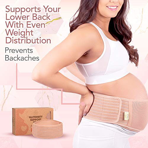 Maternity Belly Band for Pregnancy - Soft & Breathable Pregnancy Belly Support Belt - Pelvic Support Bands - Tummy Bandit Sling for Pants - Pregnancy Back Brace (Classic Ivory, One Size) Maternity Belly Band for Pregnancy - Soft & Breathable Pregnancy Belly Support Belt - Pelvic Support Bands - Tummy Bandit Sling for Pants - Pregnancy Back Brace (Classic Ivory, One Size)