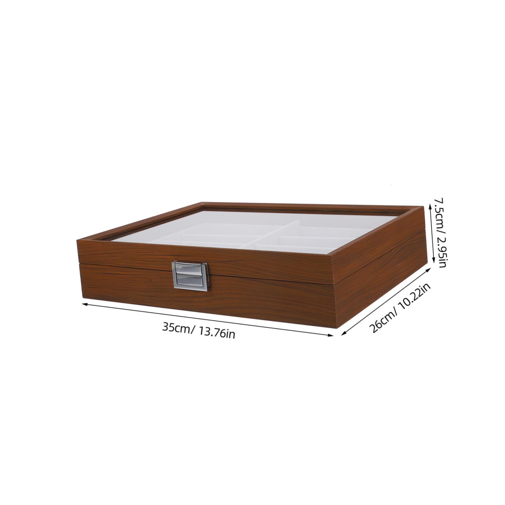 ULTECHNOVO Holz Brillen Aufbewahrungsbox 8 Fächer Mit Weichem Innenfutter Sonnenbrillen Organizer Für Damen Und Herren Brillen Displayhalter Für Zuhause Und Reisen