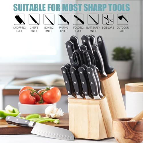 Image of Premium Whetstone Knife Sharpening Stone 2 Side Grit 400 /1000 Waterstone & Honing Stones - Whetstone Knife Sharpener - NonSlip Rubber Base for Kitchen Knife Sharpener Stone