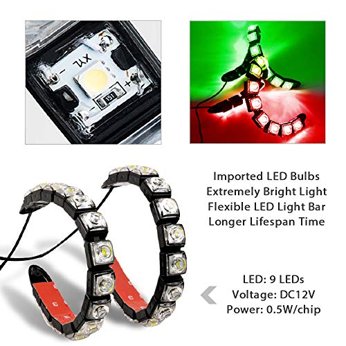 Acelane Marine Navigation Lights Green And Red Led Lights Navigation Lights Led Strip Lights Boat Light Bow Side Port Starboard Ip67 Waterproof For Boating Fishing Yacht, Pontoons, Chandlery Boat #TOP1