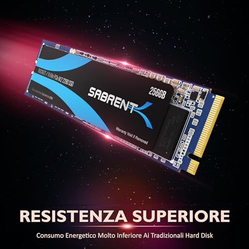 SSD 256GB, SSD interno, Rocket SSD NVMe PCIe M.2 2280, Disco a stato solido ad alte prestazioni, Lettura fino a 3400 (MB/s), (SB-ROCKET-256) - Hdd - Immagine 4