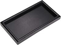 Vista 4 de Bandeja de té con forma rectangular de madera maciza versátil para té, café, aperitivos, comidas, bandeja para servir, platos de restaurante