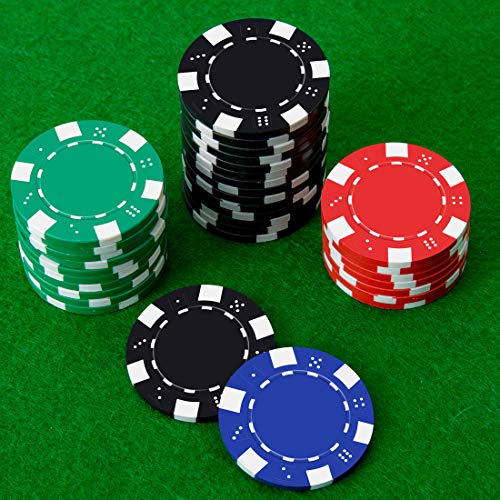 Tocebe Poker Chip Set, 300PCS Poker Chips with Aluminum Case, 11.5 Gram Poker Set for Texas Holdem Blackjack Gambling - Thumbnail 3