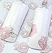 CJESLNA 3D Nail Art Stickers - 2 Sheets Nail Art Decals DIY Decorations Water Transfer Nail Care (Rose)