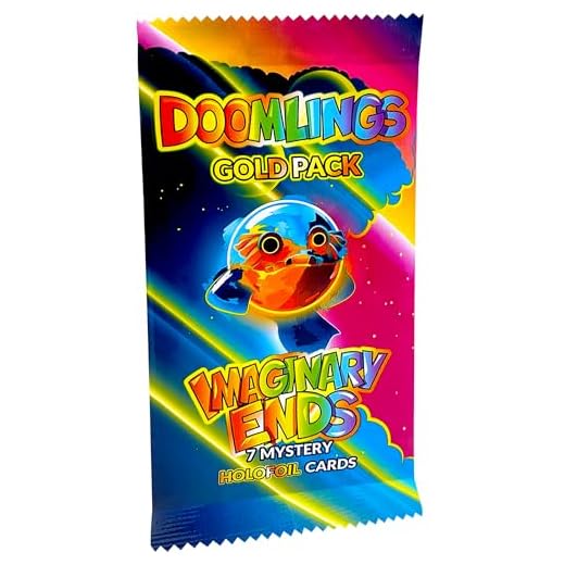 Doomlings Card Game: Imaginary Ends Mystery Holofoils Gold Sammelpaket | Strategiespiel für Kinder, Jugendliche und Erwachsene | 2-6 Spieler, ab 7 Jahren (7 Öle)