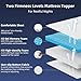 MENDALE Topper 140 x 200 cm Double Long Size Bed 6 cm High Gel Mattress Topper H2 and H3 Cold Foam & Gel Memory Foam, Removable Cover, Oeko-Tex, Certipur-US, Reach Certified (140 x 200 x 6)