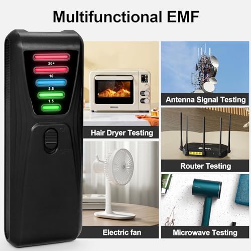 Detector de Campo Magnético con 5 LED Indicadores y Medidor EMF miniatura 7