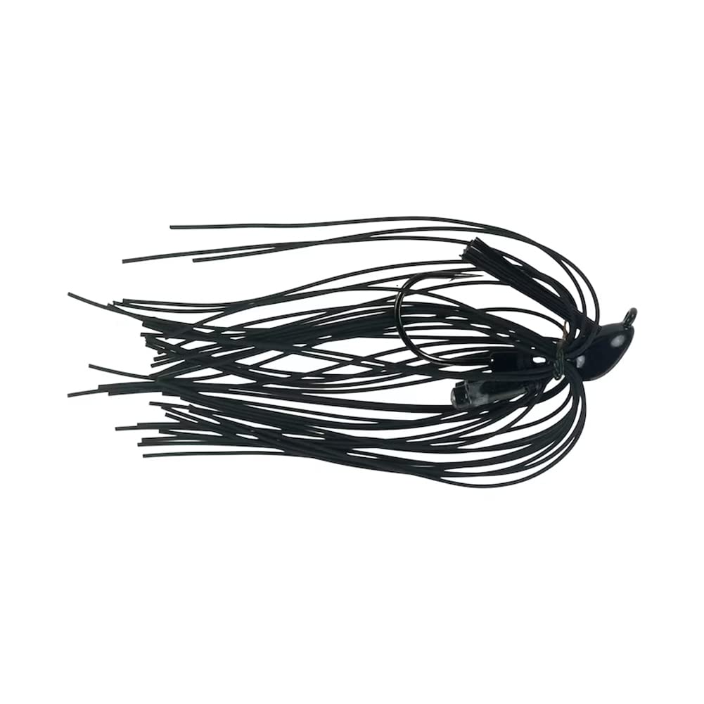 Buckeye Lures Mop Jig with Heavy Living Rubber Skirting, Double Rattles & Mustad Flippin' Hook | Durable Chip-Resistant Bass Fishing Bait