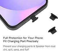 Vista 3 de 20 tapones antipolvo para iPhone 14, 14 Pro Max, 13, 13 Pro Max, 12, 12 Pro Max, 11, 11 Pro, X, XS, XR, 8, 7, iPhone Lightning puerto de carga