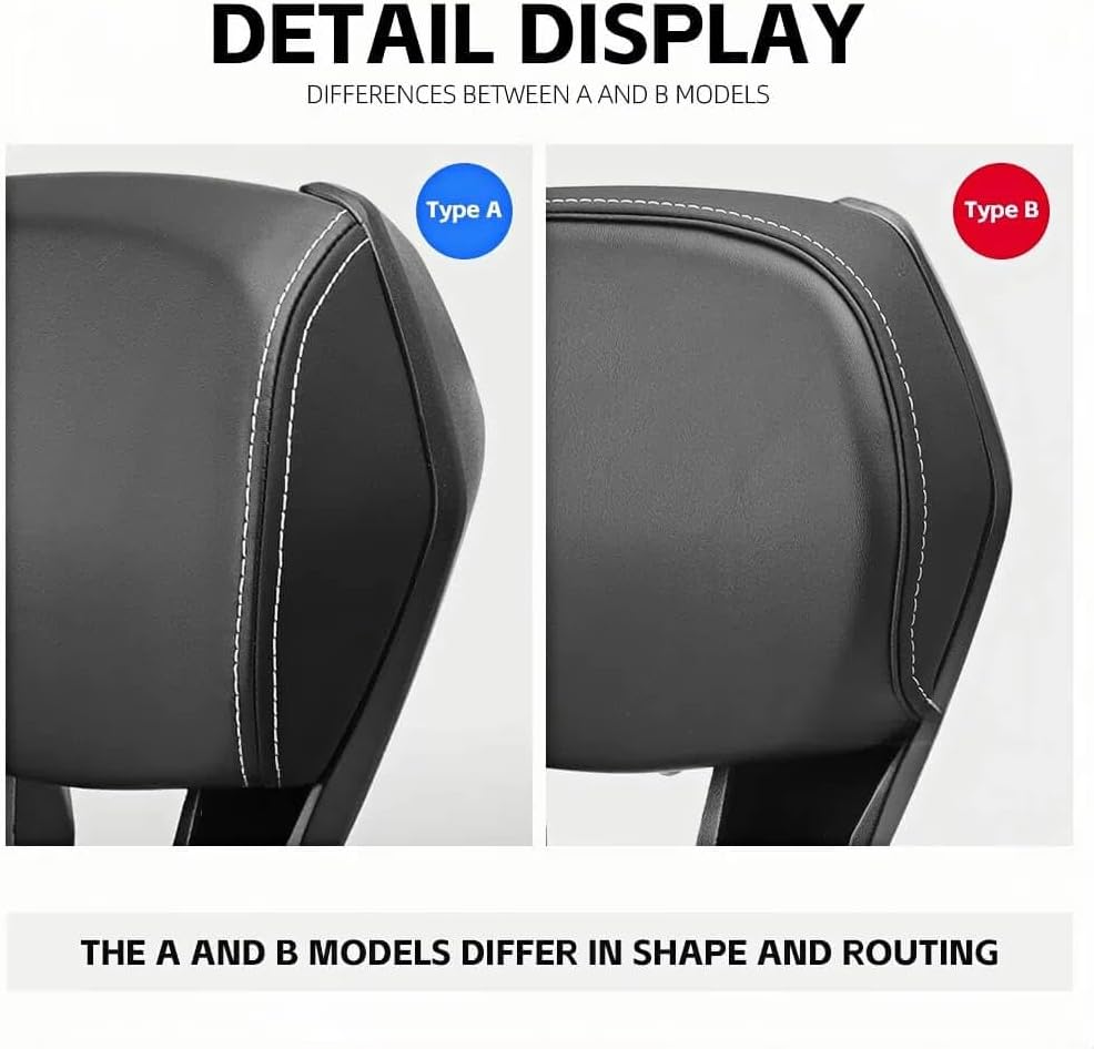 Motorcycle Rear Passenger Seat Tailstock Back Cushion For Yamaha X-max 300 XMAX 2018 2019 2020 2021 2022 (White Line Type B)