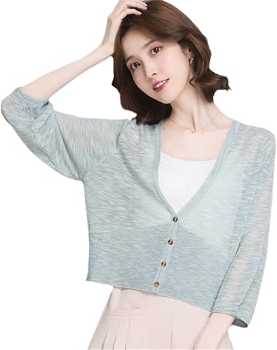 Mujeres Hollow Knitwear Verano Delgado Punto Abrigo Elegante Señora Ver a Través Punto Outwear Cárdigan de Lino