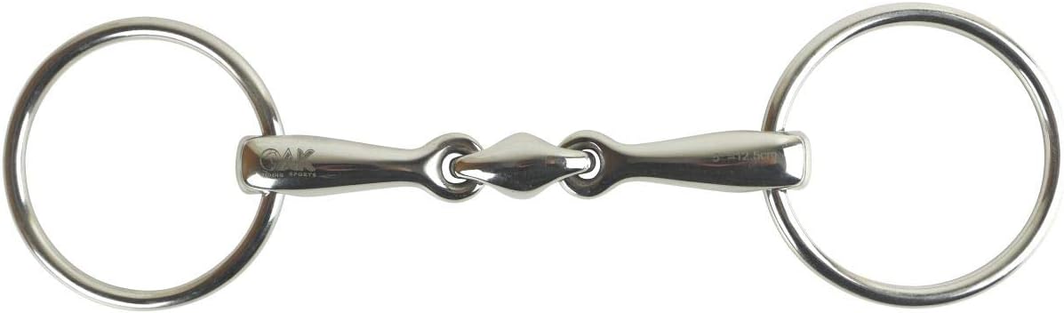 AK Loose Ring Snaffle Bit with Angled Lozenge – Stainless Steel Horse Bit for Training & Everyday Riding AKRS-2622