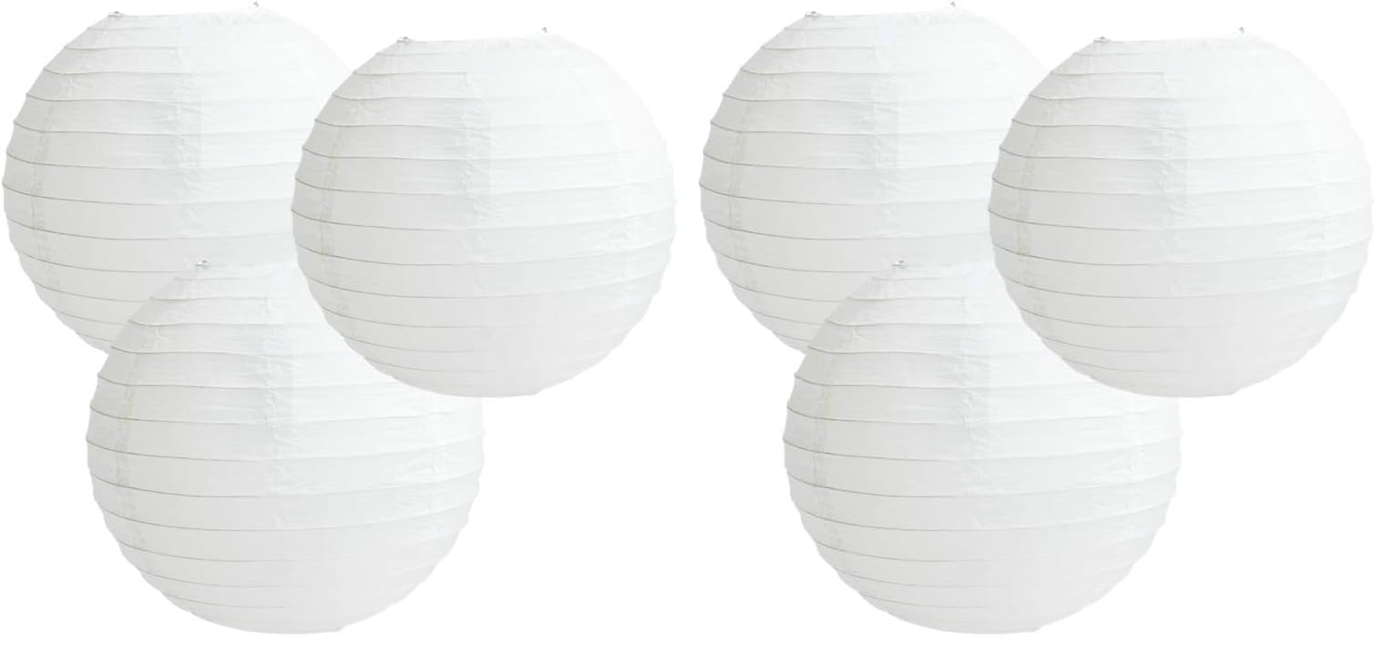 Pack of 3 Paper Lantern Lampshade Party Birthday Baby Shower Wedding Celebration Decoration (Peach, 12" (30cm)) — view 31