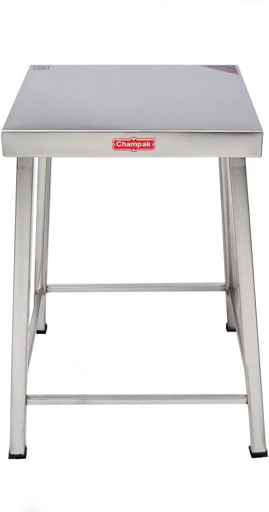 Champak Stool Stainless Steel Table 18 Inch