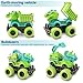 KESIYI Dinosaur Monster Truck Toys for 2 3 4 5 Year Old Boys, 2 Pack with 6 Mini Dinosaur Figures, Monster Trucks for Boys Ages 2-3-4-5-7, Toys for Kids 3-5 YearsBirthday Gifts