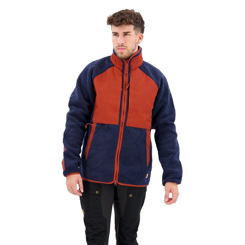 Fjallraven 87164-560-215 Vardag Pile Jacket M Jacket Men's Navy-Autumn Leaf Size XXL