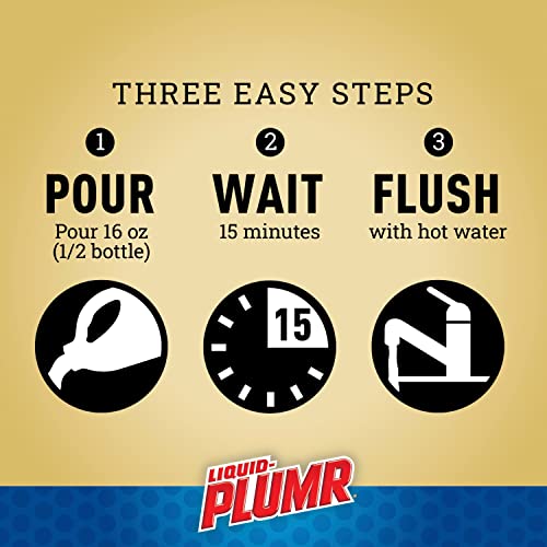 Image of Liquid-Plumr Advanced Action Clog Destroyer Gel, Removes Multiple Types of Clogs including Hair, Deodorizes and Freshens, Safe for All Septic Systems and Pipes, 2 Bottles, 32 fl. oz. Bottle