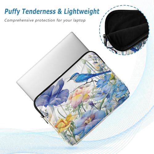 Funda para portátil de 13-14 pulgadas con diseño azul vintage miniatura 5