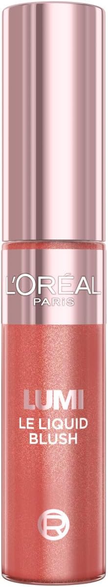 L’Oréal Paris Lumi Le Liquid Blush met een fris glinsterende kleurglans, voor alle huidtypes, kleurintensieve glow, Lumi Le Liquid Blush, Glowy True Rose 630, 11 ml