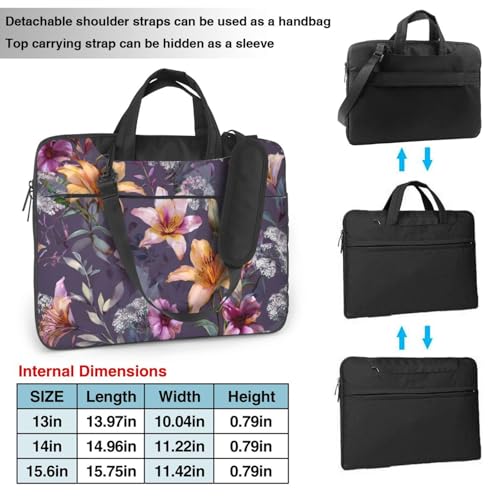 Maletín portátil impermeable para laptop 14 pulg morado miniatura 4
