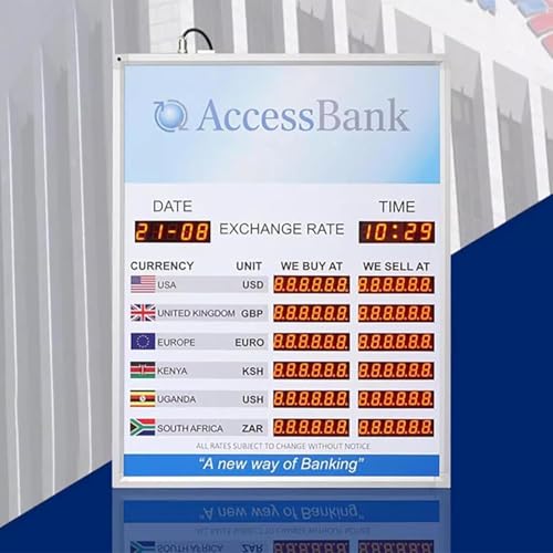 Image of Electronic Exchange Rate Display Screen,Bank Interest Rate Display,with Remote Control,for Banks,Financial Institutions