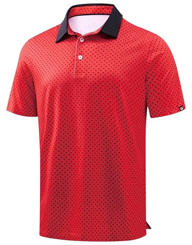 Image of Men's Golf Polo Shirts Dry Fit Performance Moisture Wicking Casual Print Golf Shirts for Men Breathable