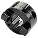 Ruland MOCC51-25-A Oldham Coupling Hub with Keyway, Clamp Style, Black Anodized Aluminum, 25mm Bore, 50.8mm OD, 59.7mm Length, 8mm Keyway