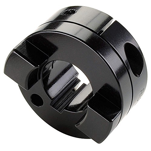 Ruland MOCC51-12-A Oldham Coupling Hub with Keyway, Clamp Style, Black Anodized Aluminum, 12mm Bore, 50.8mm OD, 59.7mm Length, 4mm Keyway