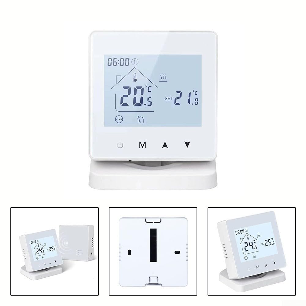Termostato intelligente programmabile, termostato wireless WIFI per riscaldamento dell'acqua a parete per caldaia termostato regolatore di temperatura (senza Wi-Fi)