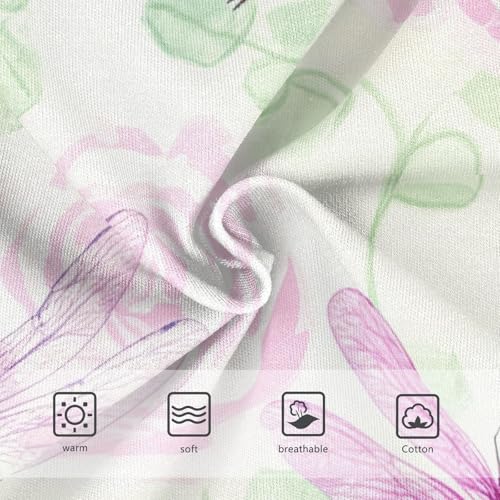 Dragonflies Pale Pink Roses White Girls Underwear Toddler 2t Cotton Girl Panties Cute Artistic Kids Undies Briefs3