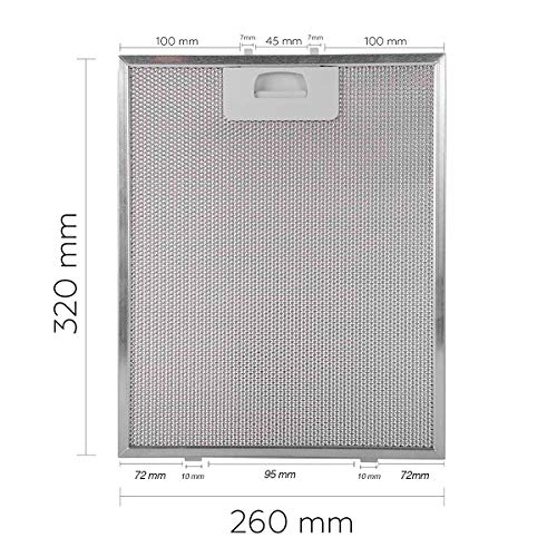 Miniatura 2 de Recamania Filtro Campana Extractora - Medidas 320x260-3 Unidades - Codigo Original 40472918