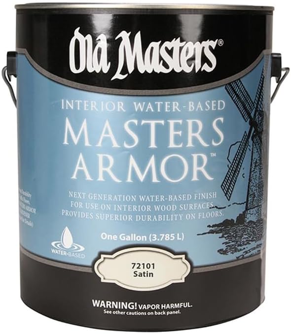 1 gal Old Masters 72101 Clear Masters Armor Interior Water-Based Finish, Satin
