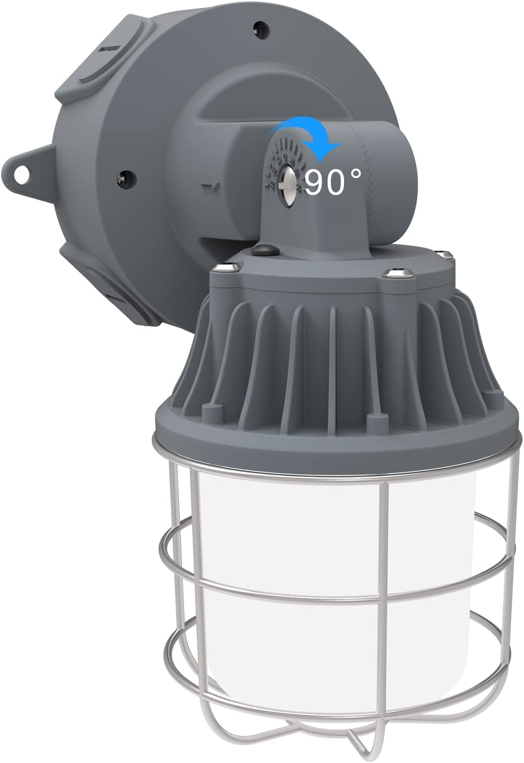 LED Vapor Proof Jar Light, Industrial Look Vandal Resistant Jelly Jar Led Lights Wall/Ceiling Caged Mount Wet Rated Fixture for Outdoor and Indoor for Porch Horse Barn Garage Driveway Area,etc