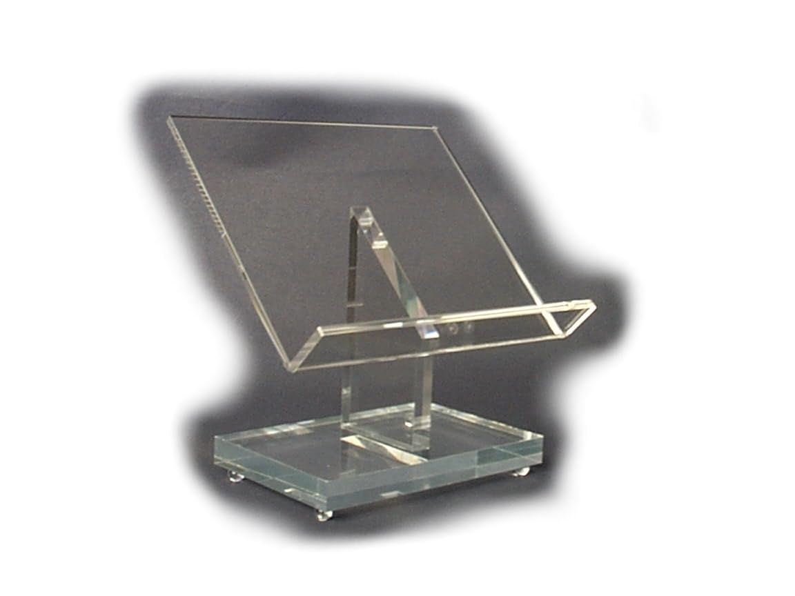 DESIMONLINE Pupitre de table en plexiglass transparent, 25 x 21 cm, bords polis au diamant, handmade in Italy