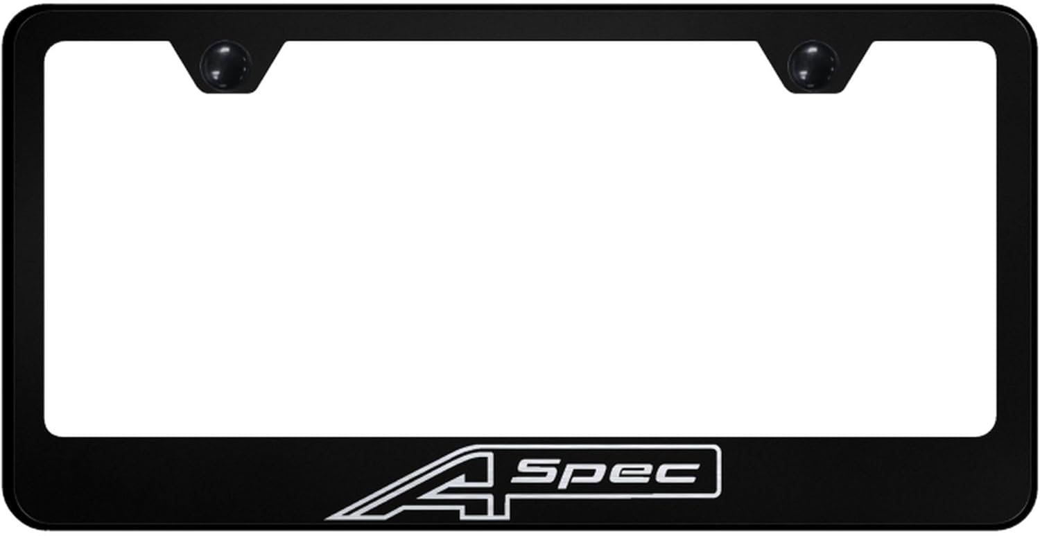 Au-TOMOTIVE GOLD Laser Etched License Plate Frame for Acura A-Spec (Black)