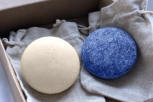 Raspberry Melon | Pack 2 Champús Sólidos | Cabello Blanco o Con Canas | Naturales, Sostenibles, Veganos