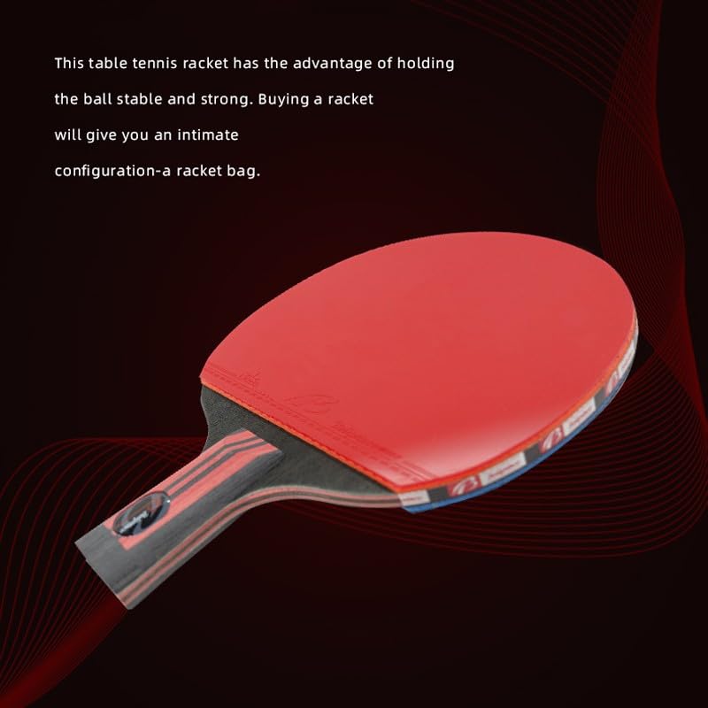 YHNNH, Racchetta da ping pong Penhold stile cinese con manico corto, mazza da ping pong professionale for principianti