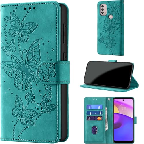 for Motorola Moto E20 / E30 / E40 Wallet Case Flip Turquoise