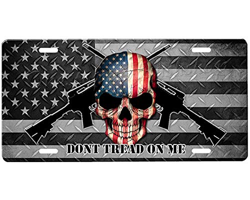 onestopairbrushshop Dont Tread on Me License Plate onestopairbrushshop Dont Tread on Me License Plate