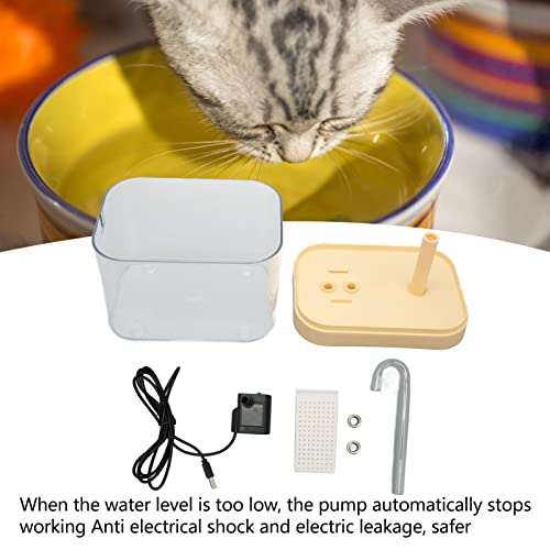 Fuente para gato transparente silenciosa dispensador de agua miniatura 4