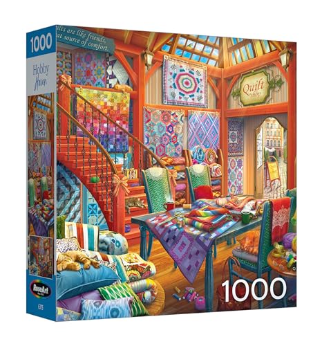 Image of RoseArt Hobby Haven Quilt Shop 1000 Piece Jigsaw Puzzle