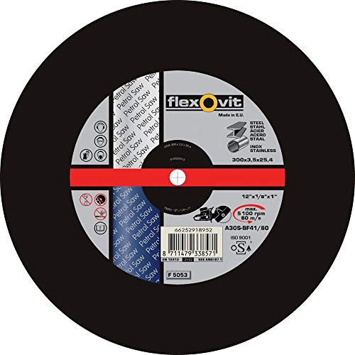 Disques de grand diamètre 356 mm Flexovit à haute résistance pour découpe thermique stable